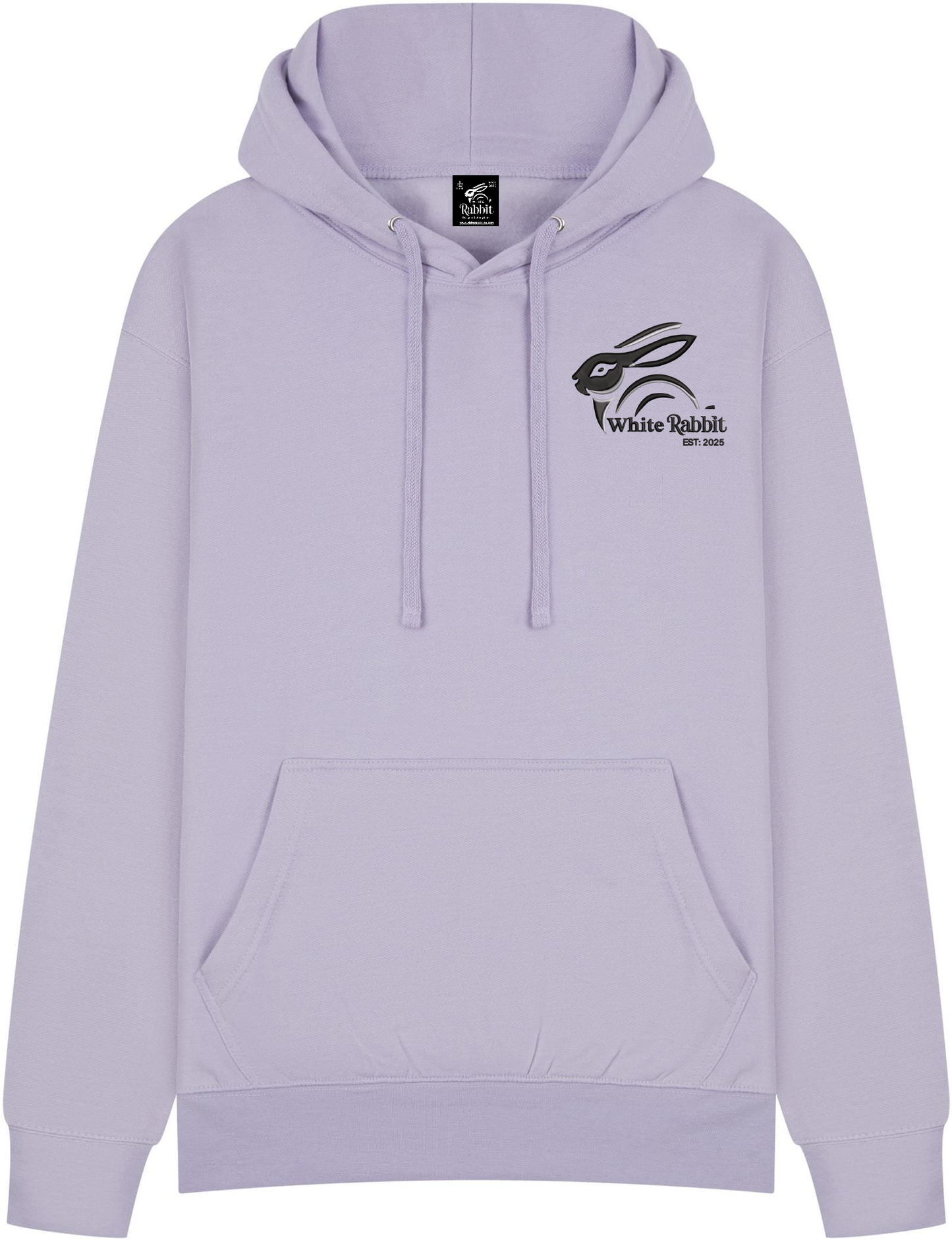 White Rabbit Graffiti Bear Hoodie – Statement Streetwear Lilac