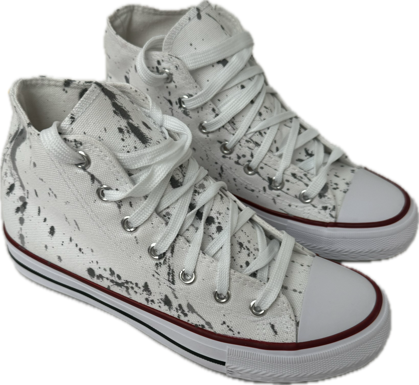 Northeast Fashion House Graffiti Baseball Canvas Boots Grey.