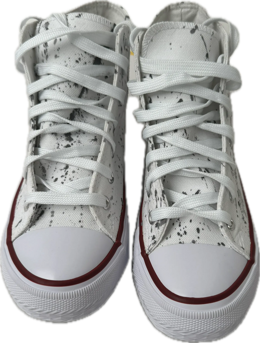 Northeast Fashion House Graffiti Baseball Canvas Boots Grey. Northeast Fashion House