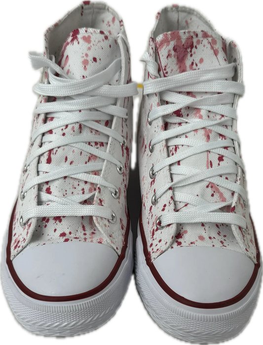 Northeast Fashion House Graffiti Baseball Canvas Boots Pink with Smiley Face. Northeast Fashion House