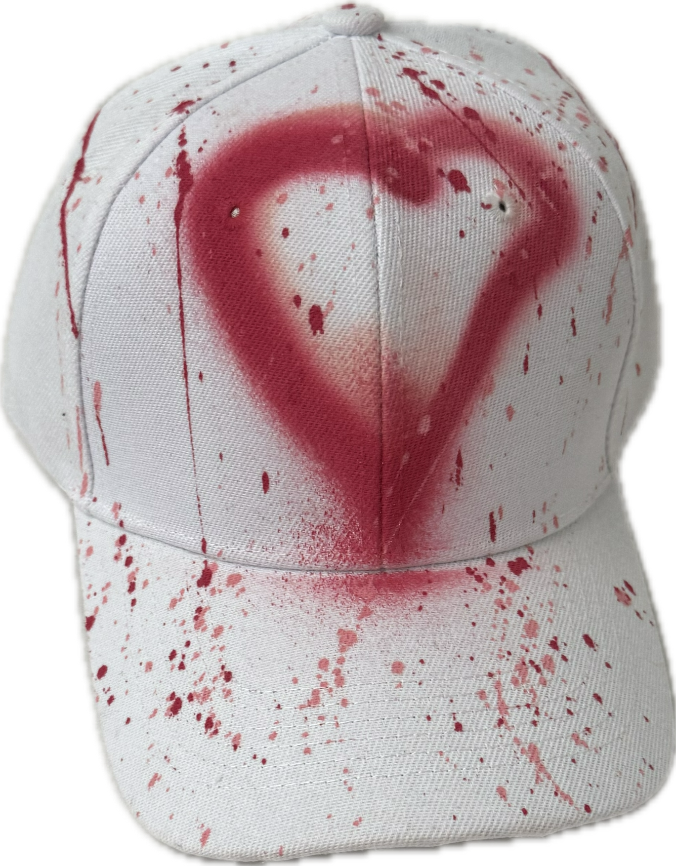 Northeast Fashion House Graffiti Baseball Cap Pink love Hearts.