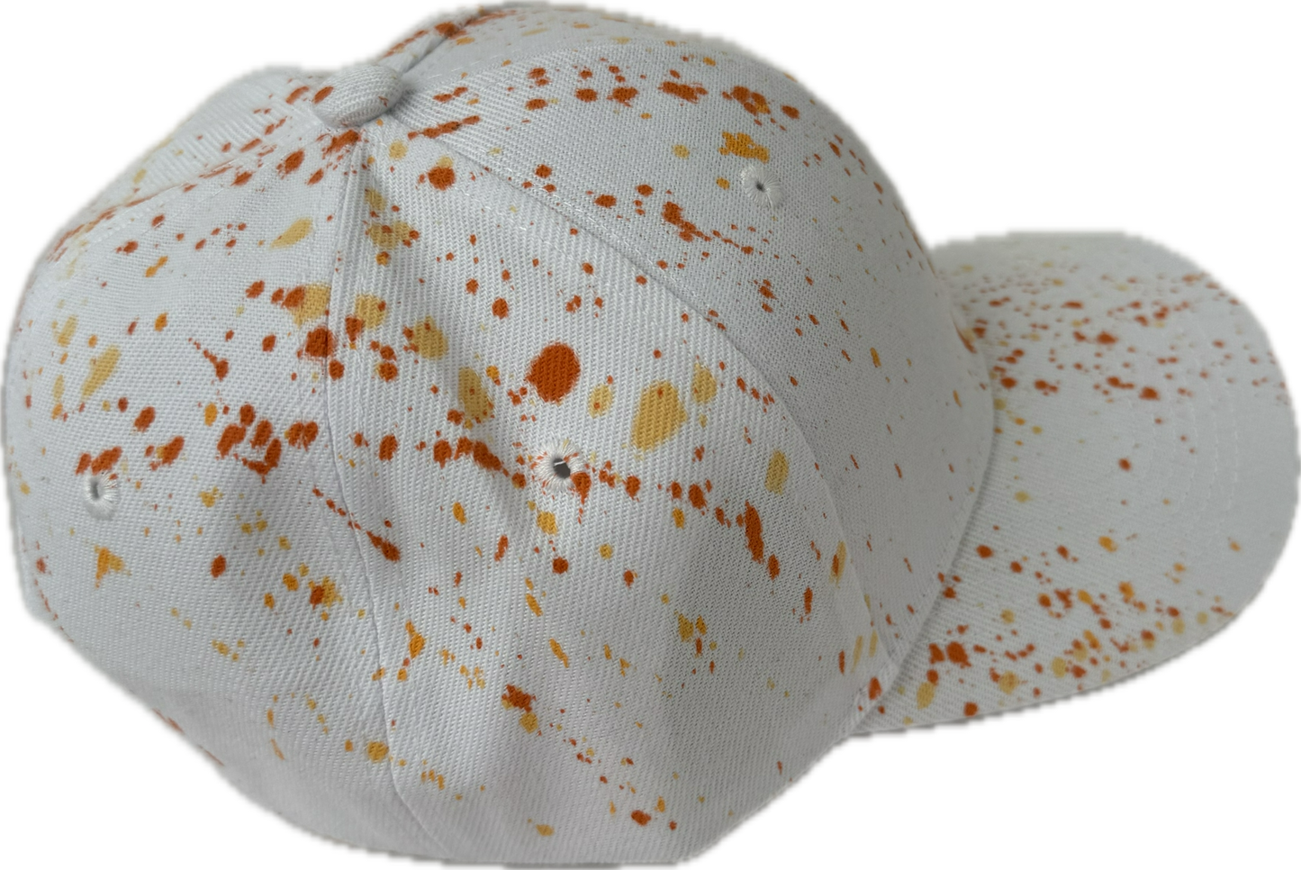 Northeast Fashion House Graffiti Baseball Cap Orange paint splash’s.