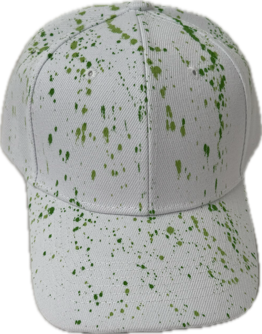 Northeast Fashion House Graffiti Baseball Cap Green splashes.