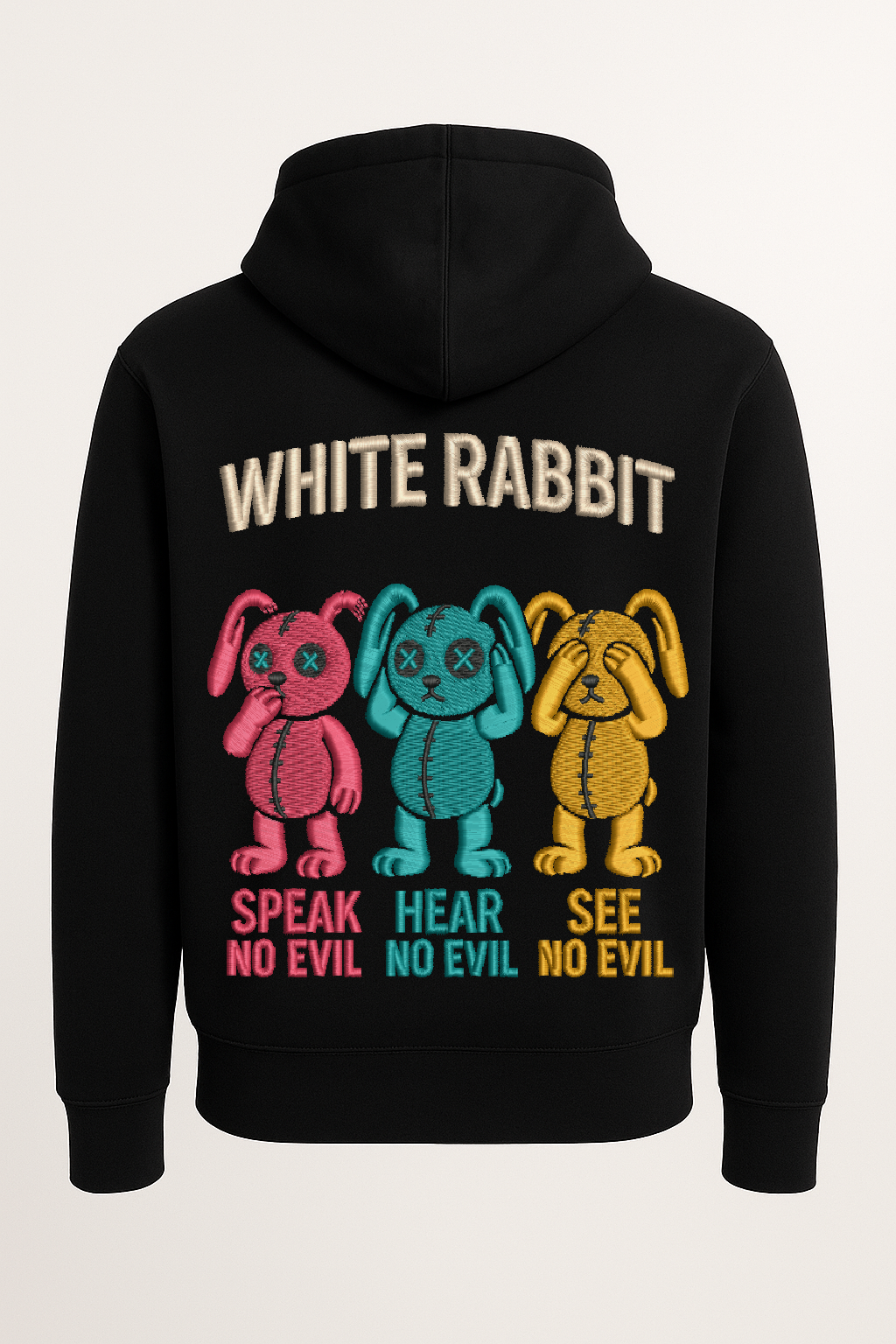 White Rabbit – See No Evil Hoodie Beige
