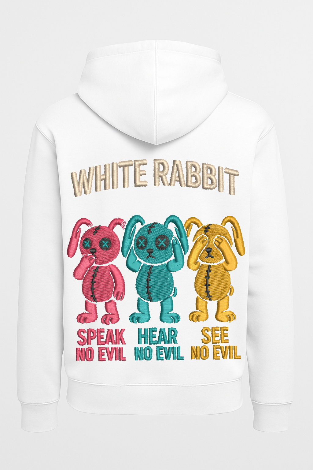 White Rabbit – See No Evil Hoodie Beige