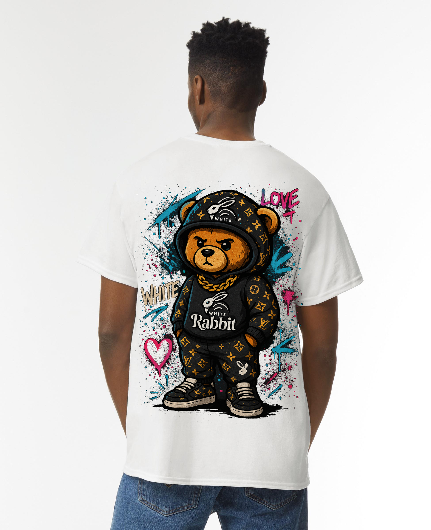 White Rabbit “Graffiti Bear” T-Shirt – Lilac