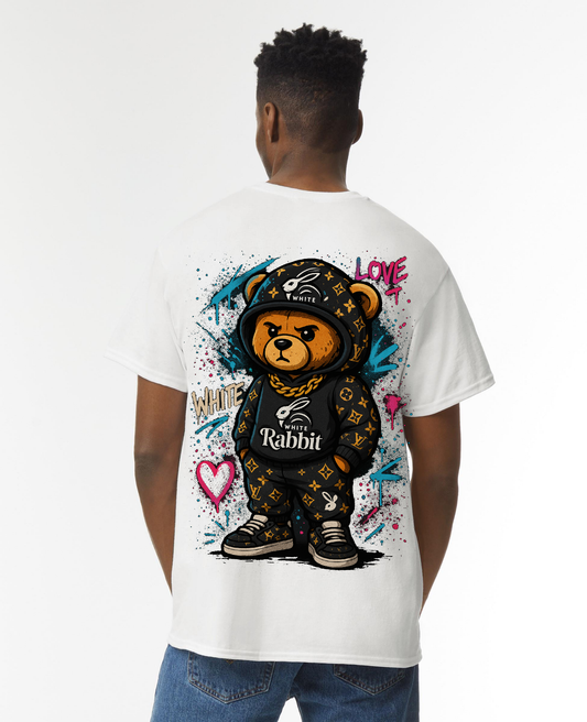 White Rabbit “Graffiti Bear” T-Shirt – White