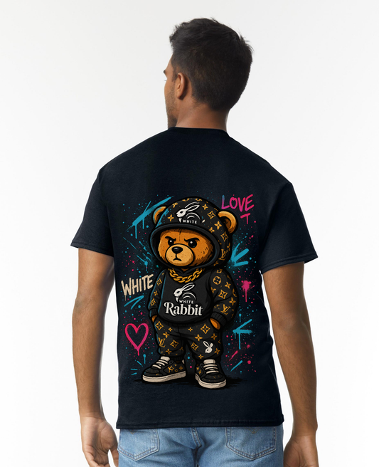 White Rabbit “Graffiti Bear” T-Shirt – Black