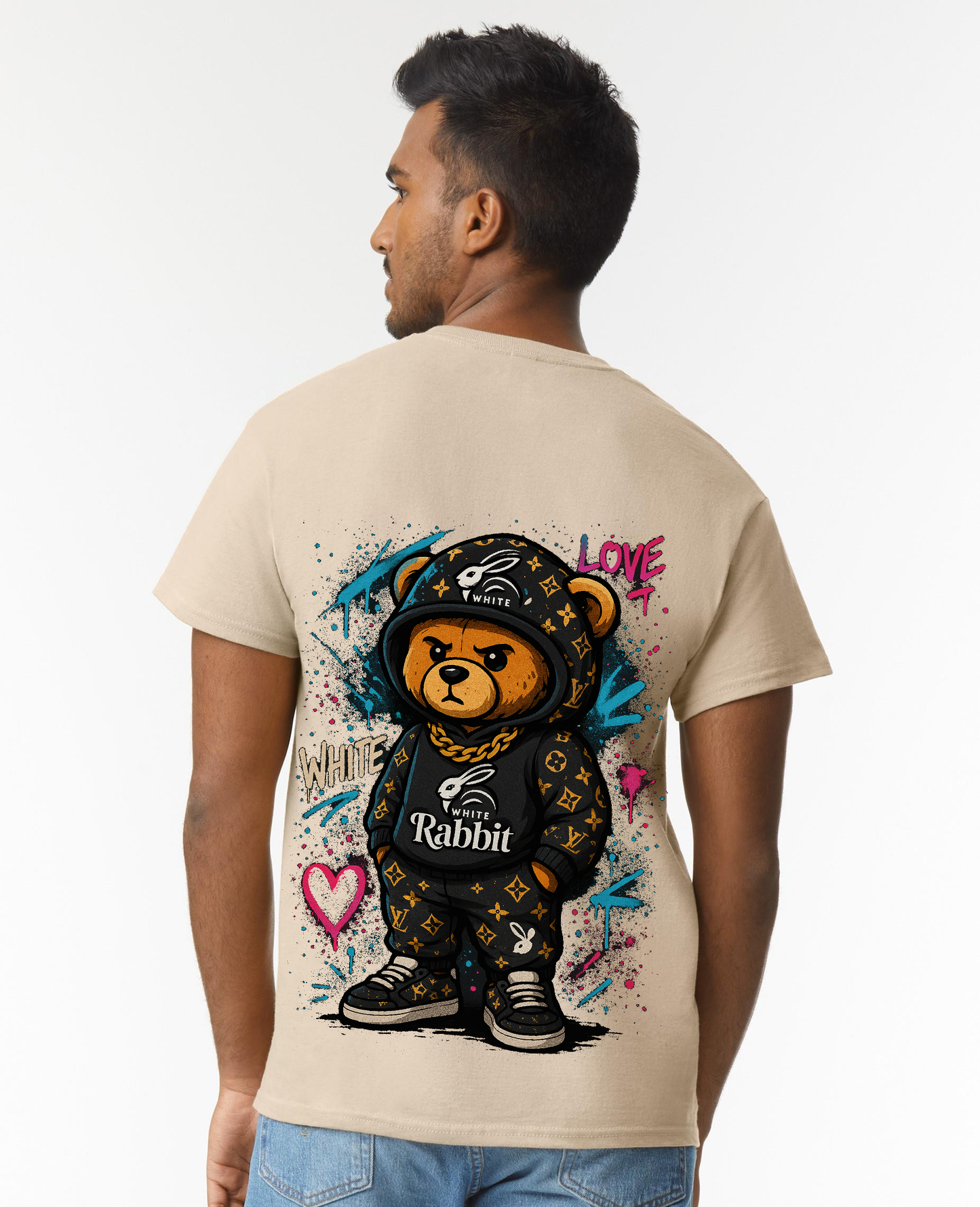 White Rabbit “Graffiti Bear” T-Shirt – Lilac