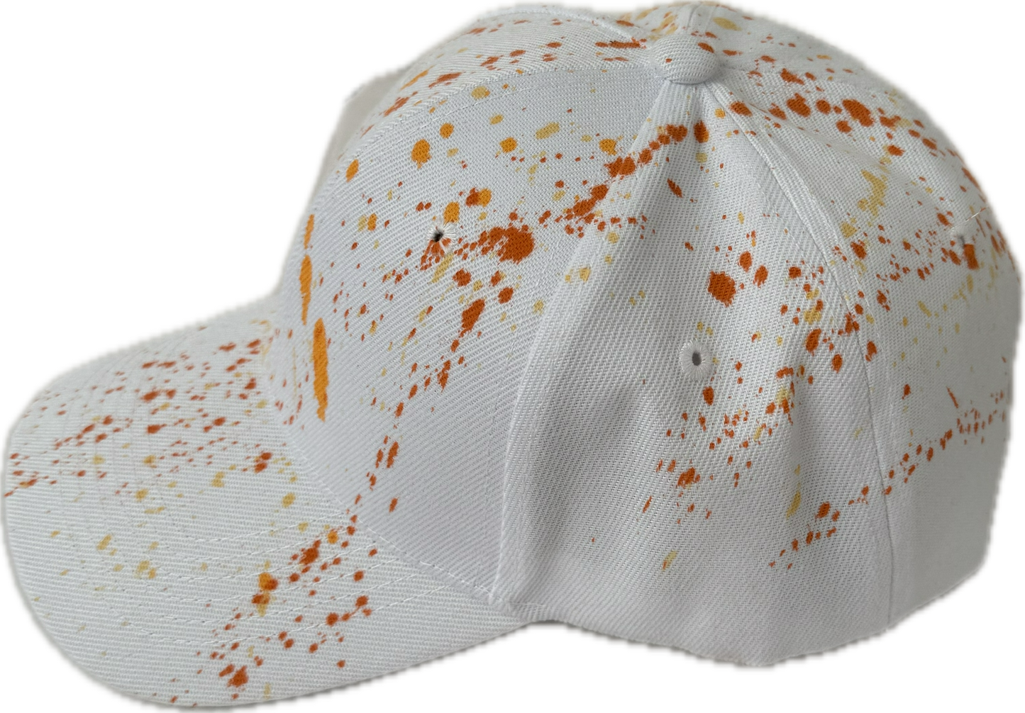 Northeast Fashion House Graffiti Baseball Cap Orange paint splash’s.