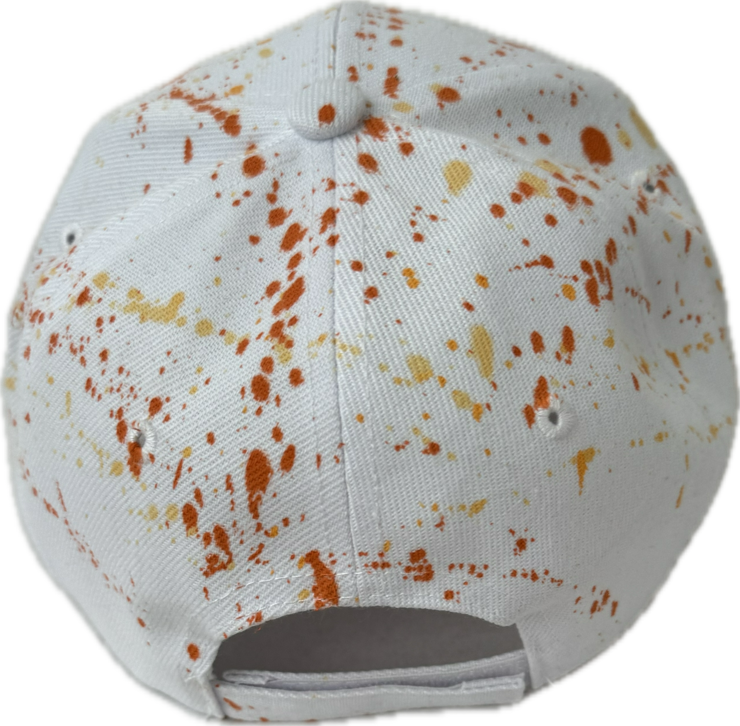 Northeast Fashion House Graffiti Baseball Cap Orange paint splash’s.