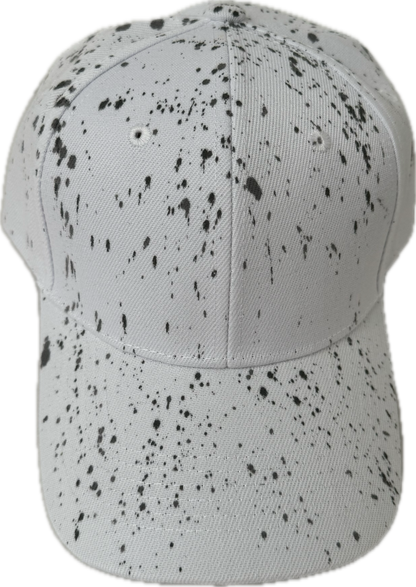 Northeast Fashion House Graffiti Baseball Cap grey paint splash’s.