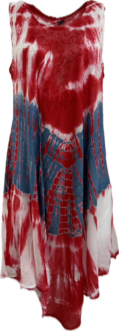 Northeast Fashion House Beachwear Dresses Red/Blue Tie Dye £12 or 2 For £20