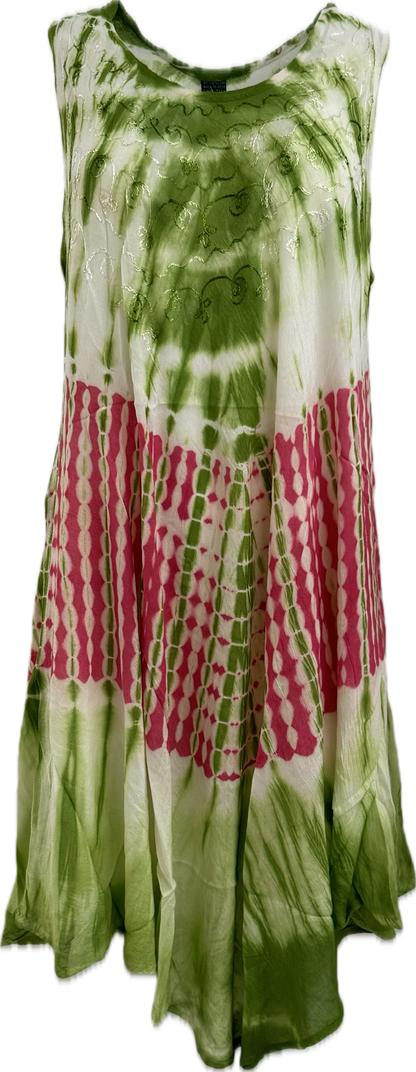 Northeast Fashion House Beachwear Dresses Green/Red Tie Dye £12 or 2 For £20