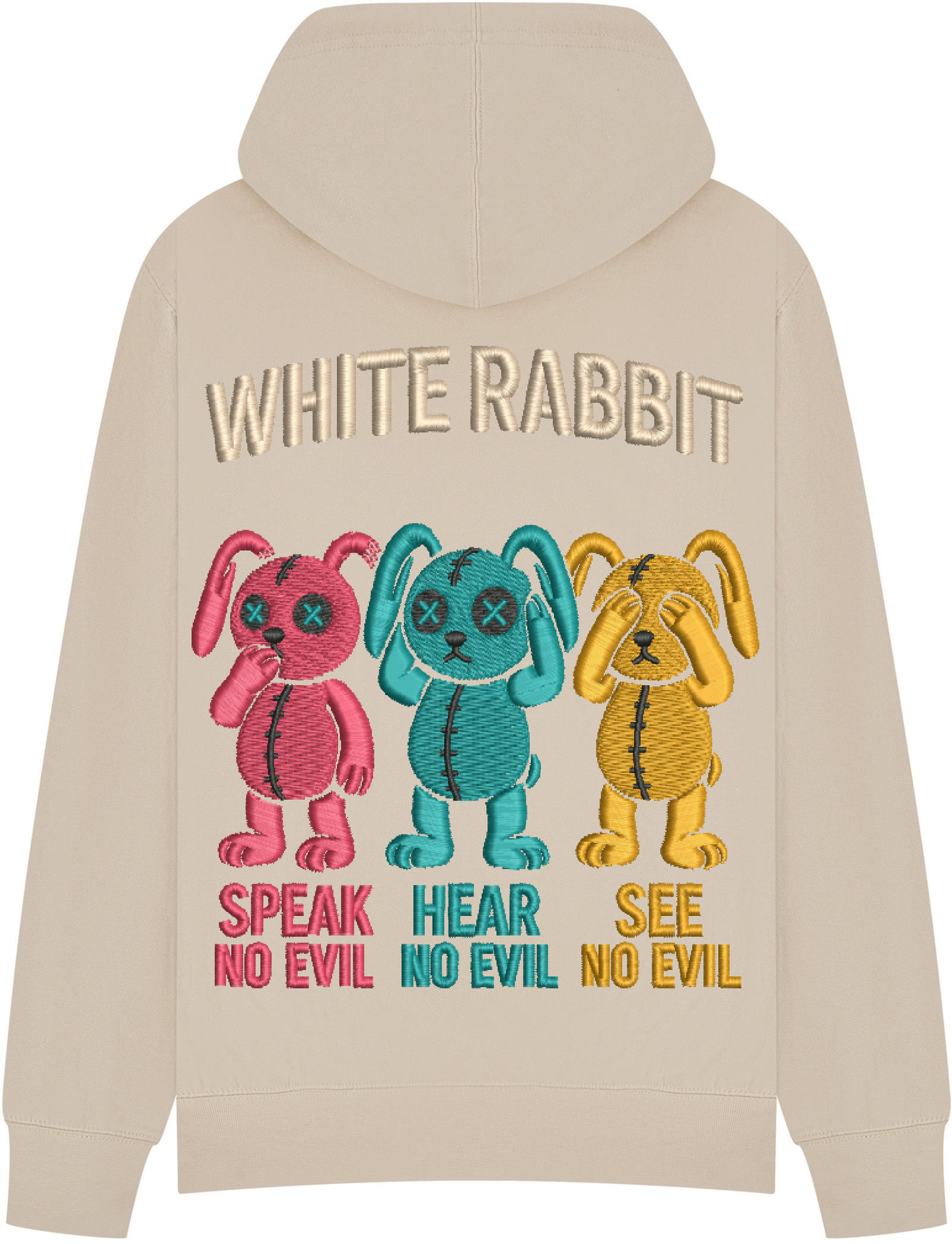 White Rabbit – See No Evil Hoodie Beige