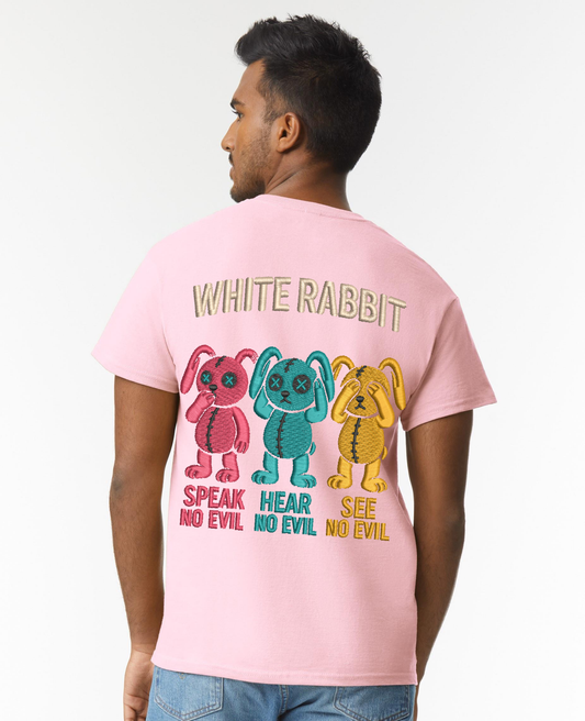 White Rabbit – No Evil Tee Pink