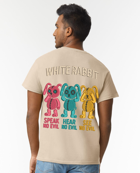 White Rabbit – No Evil Tee Beige