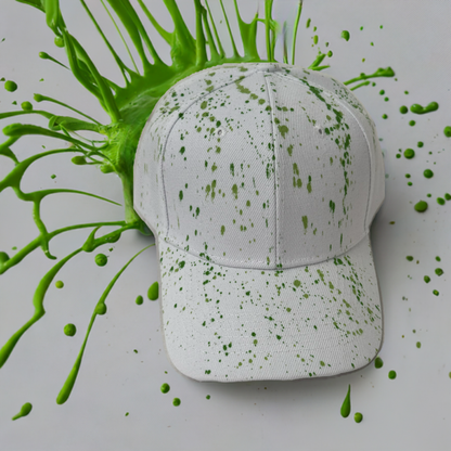 Northeast Fashion House Graffiti Baseball Cap Green splashes.