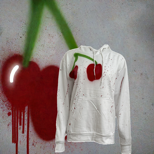 Cherry Love Hearts Graffiti Hoodies.